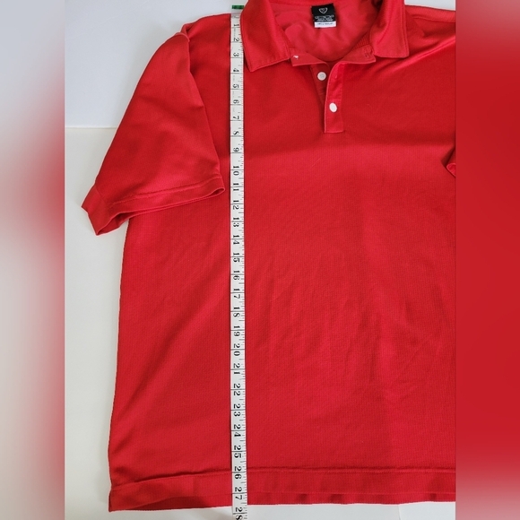 Nike Sphere Dry Men's Golf Bright Red Casual Polo Short Sleeve Shirt - Picture 3 of 8